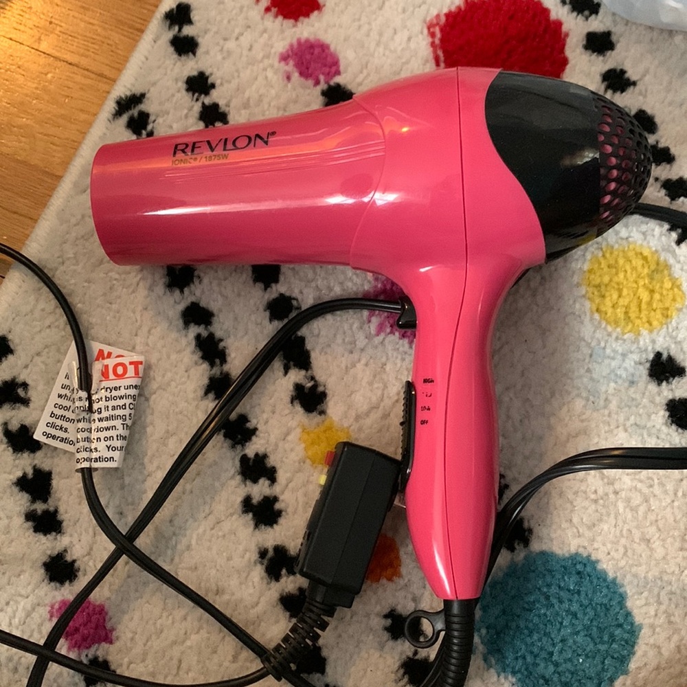 Pink Revlon hair dryer